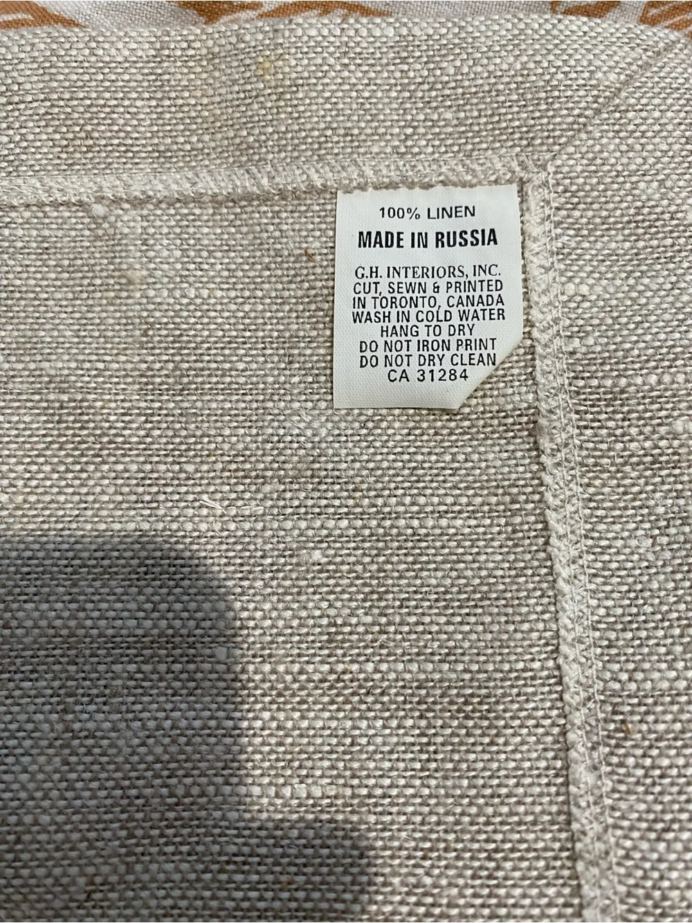 Six Coasters of 100% Linen. Hand sewn. Made in Russia, Pineapple & Lobster. NIB